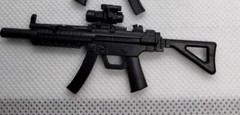 MP5 Submachine Gun 1:12 Scale Rifle Weapon Action Figure Accessory Force