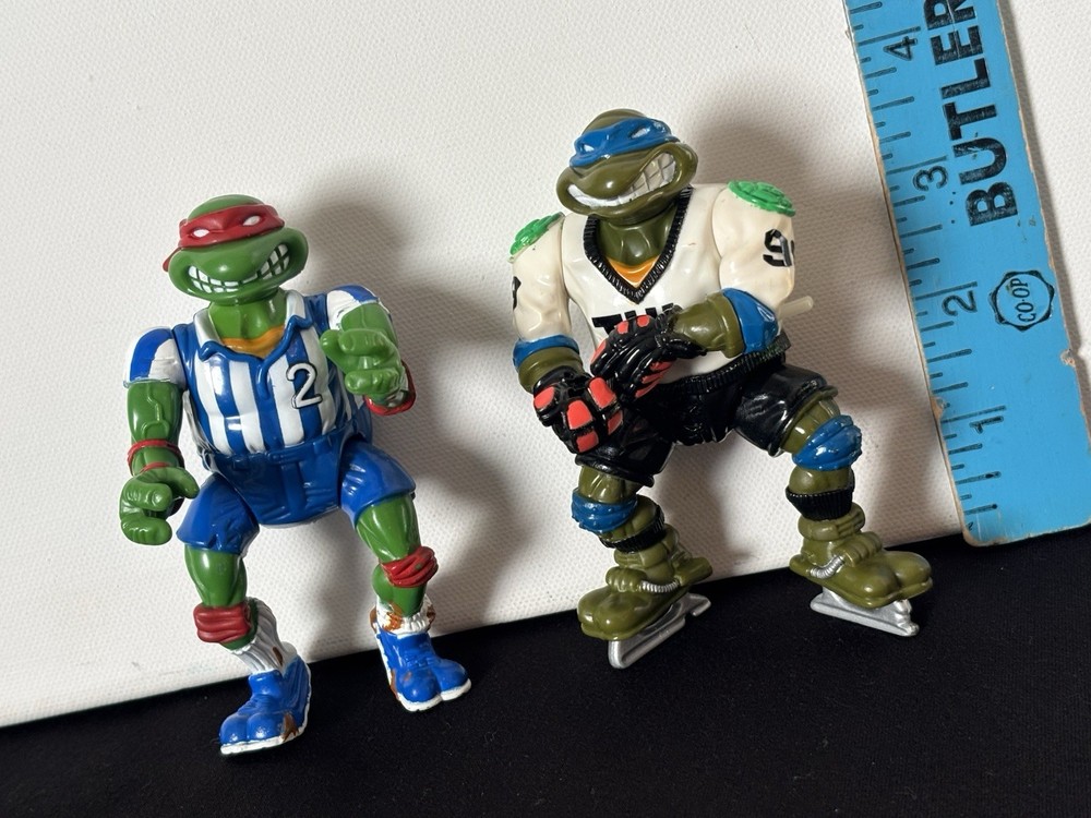 TMNT Teenage Mutant Ninja Turtles Sewer Sport All-stars Leo & Raph Playmate 1991