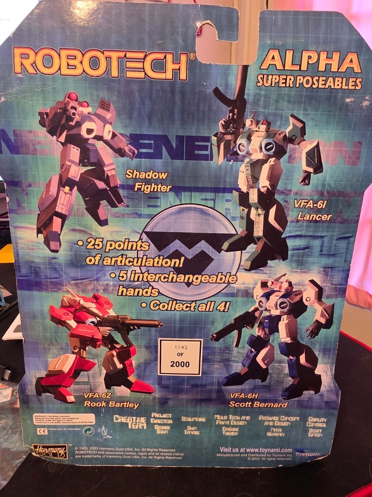 Robotech Shadow Fighter Metallic Edition Figure New w Package Damage 1143/2000