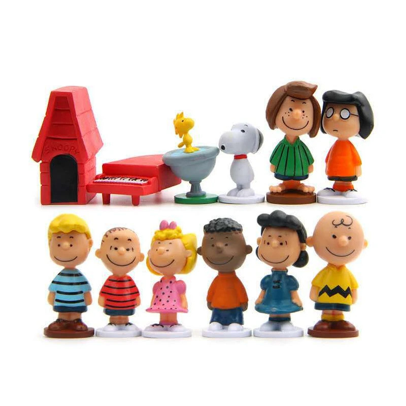 Peanuts Mini Figure-Cake Toppers 12 pcs Set 2 Inches Free Shipping US Seller