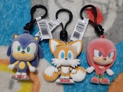 Rare Monogram Sonic the Hedgehog Sonic Figure Bag Clip Lot of 21 Flocked Shadow