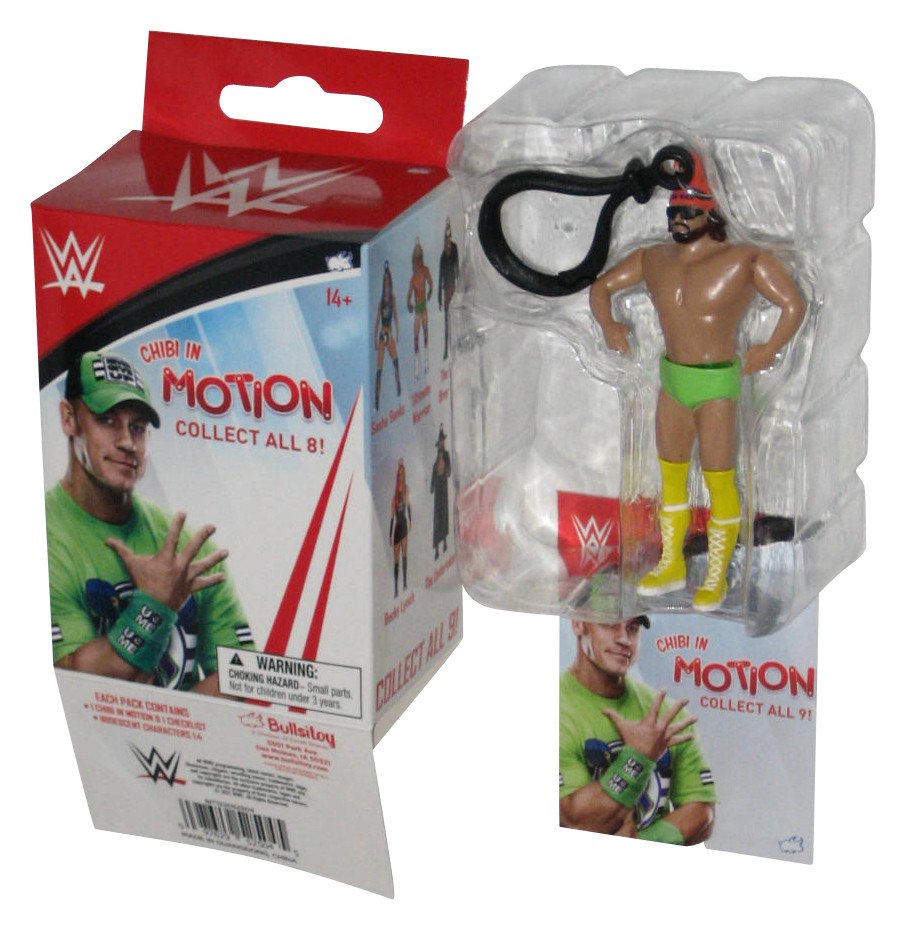 WWE Wrestling Macho Man Randy Savage Chibi In Motion Bullsi Toy Mini Figure Keyc