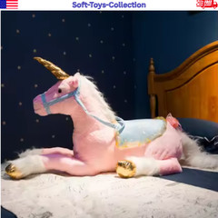 85cm Giant Unicorn Plush Toy Soft Stuffed Animal Kids Gift