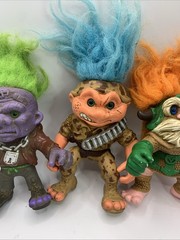Battle Trolls lot of 3 Hasbro 1992 Battle trolls Military Frankenstein Viking