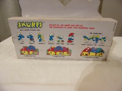 Smurf Fully Jointed Flocked Vinyl Figures 1988 Brainy Cartoon Peyo