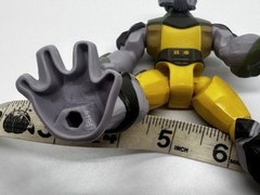Yellow Green Black Gray Plastic Action Figure 6 Inch
