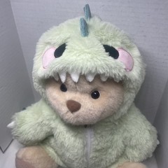 Handmade 12″ Fully Jointed Green Dinosaur Teddy Bear Plush Get A Hug Co. NWOT