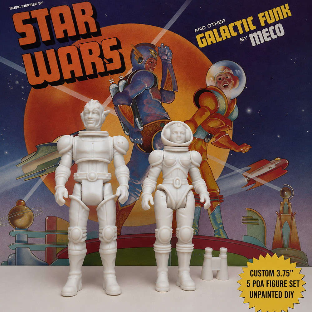 Star Wars Galactic Funk Meco Custom 3.75″ DIY 5 POA 2 Figure Set Unpainted diy