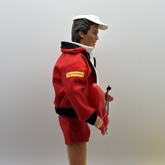 1968 Barbie Baywatch Lifeguard Ken Doll 12 “David Hasselhoff W/ Dolphin & Jetski