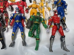 Power Rangers Set Red Green Yellow Blue Action Figure Articulate Lot