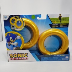 Sonic the Hedgehog Ring Toy Set with Sound Effects for Kids Ages 3 and Up