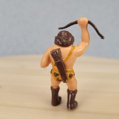 H-G Inc Caveman Warrior Action Figure Vintage 1987 2.25in Brown PVC Barbarian