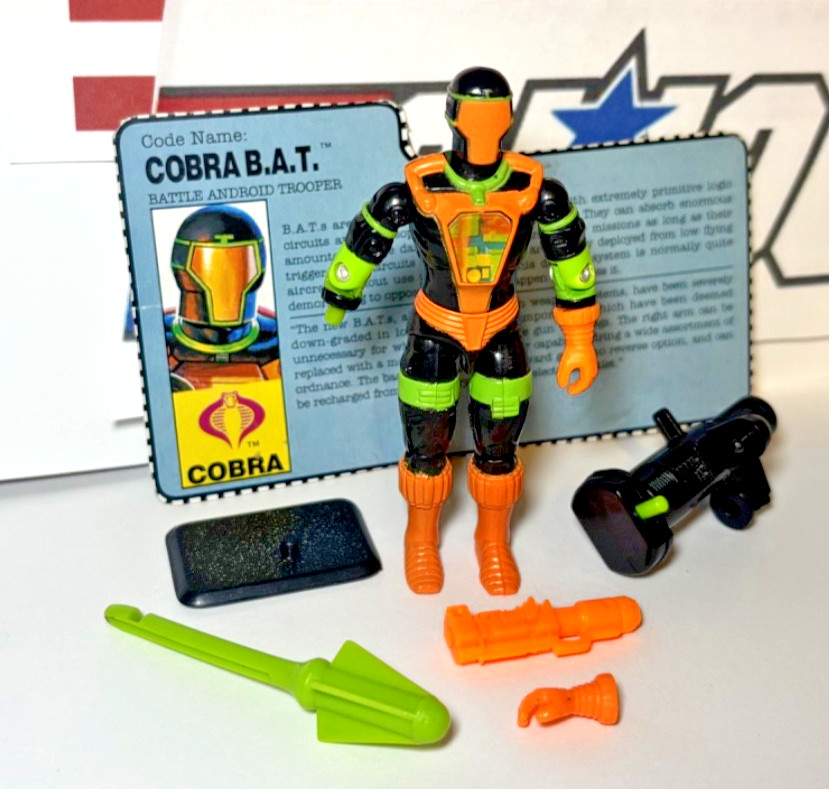 GI Joe Cobra BAT BATS v2 1991 *100% COMPLETE w/File Card, Near Mint!* Vintage