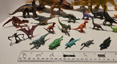 Lot of 28 Dinosaur Figures Mixed Plastic Toys Mini & Large Playset Random Bundle