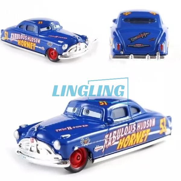 Disney Pixar Cars No.51 Fabulous Hudson Hornet Mack Truck & Car 1:55 Diecast Toy