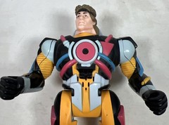 Vintage Lazer Wars Toy Island Vaughn Action Figure 1998 Gray Black Yellow Red