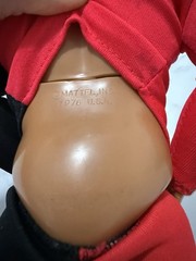 Mattel 1976 Vintage Action Figure Red Black Outfit 12 Inch Plastic Fabric 1970s