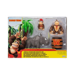 Jakks Pacific 2.5 Inch Donkey Kong Jungle Adventure Diorama Set (new Rambi figur