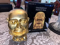 Indiana Jones Chachapoyan Fertility Idol, 24k Gold Plated 1:1 Scale Prop Replica