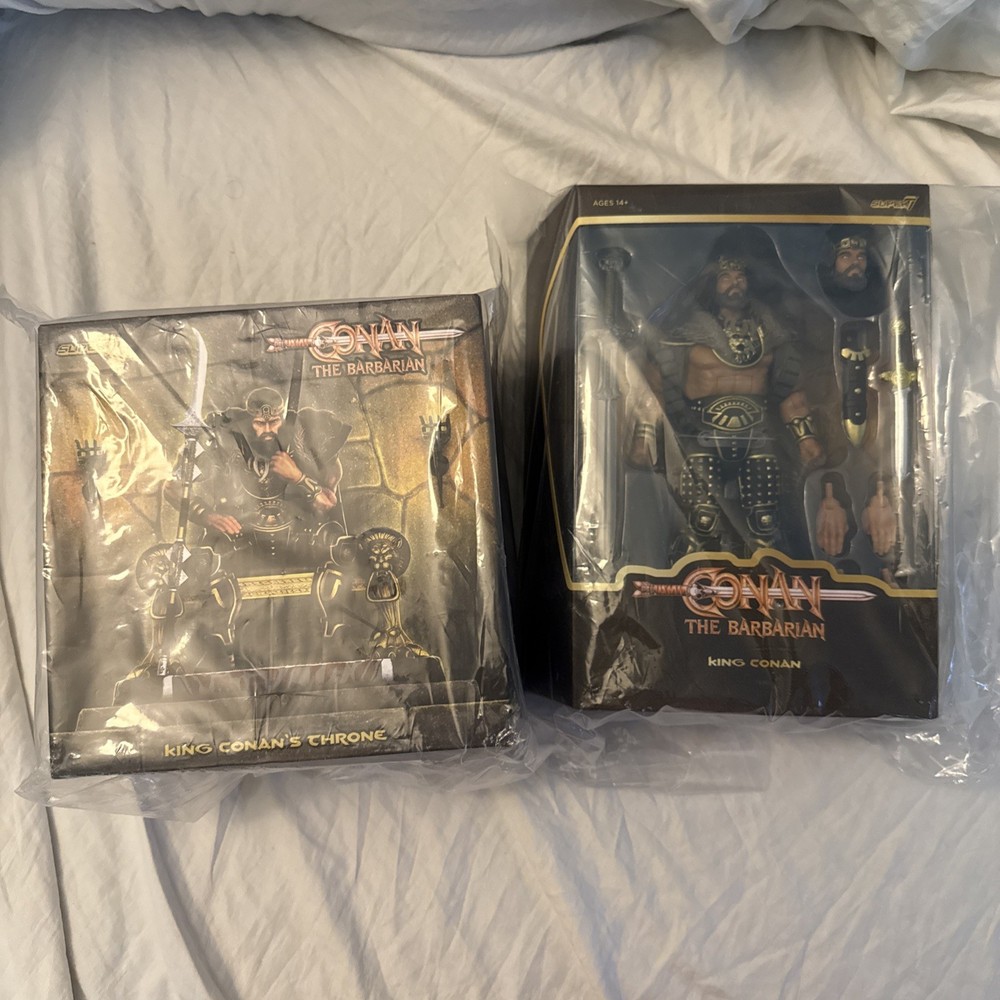 SUPER 7 ULTIMATES CONAN THE BARBARIAN KING CONAN FIGURE WITH KING CONAN’S THRONE