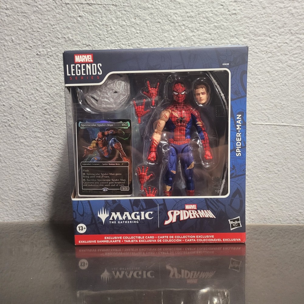 Marvel Legends Magic The Gathering Battle-Damaged Spider-Man Card Included
