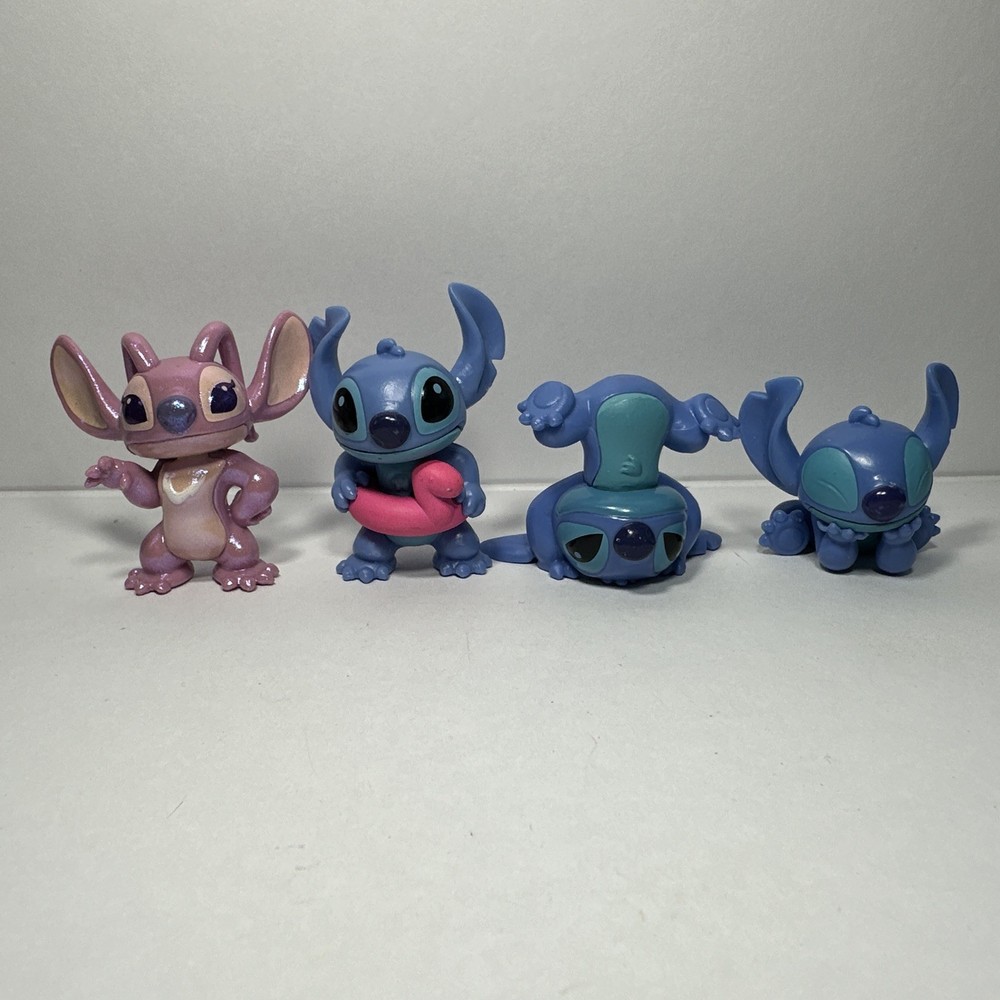 Just Play Disney Lilo & Stitch Stitch & Angel Figures Lot of 4 PVC Figures