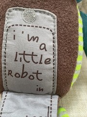 Bits i Bots Botsy Robot Marv Plush Rattle Toy 12”