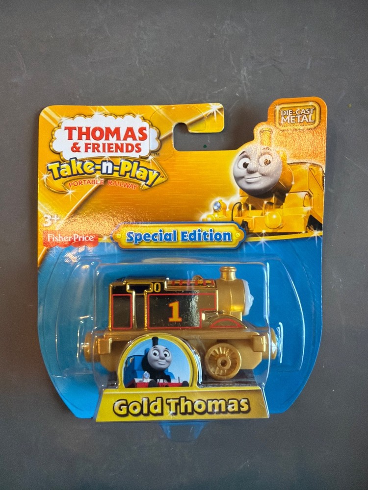 Gold Thomas Special Edition Thomas & Friends Take N Play Die Cast Engine New NIP