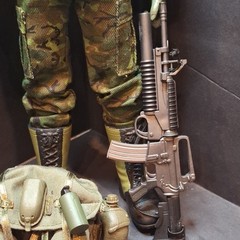 Vietnam War Action Figure w Camo Uniform Clothes Rifle & Backpack Gear 12 in