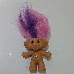 Russ Troll Figurine Pink Purple Hair Gem Belly Fantasy Collection