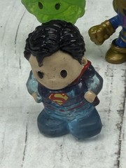 Ooshies Mini Superhero Figures Lot of 11 Marvel DC Batman Ear Flaw See Photos