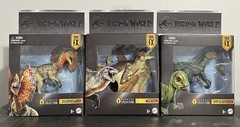 3 Jurassic World Hammond Collection Figures, Mutadon,Dilophosaurus,Hypsilophodon
