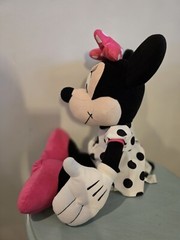 Disney Minnie Mouse 20″ Pink And White Polkadot Dress Bow Soft Stuffed Plush