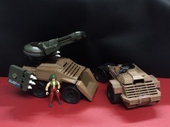 GI Joe 1988 100% Complete Mean Dog Vehicle W/ Figure, Card, Blue Print Manual!