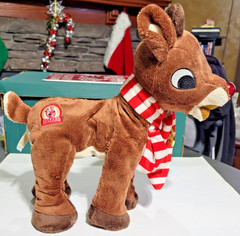 Rudolph the Red Nosed Reindeer 50 Years & Still Glowing Sings & Lights Up -Plush