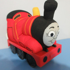 Thomas Train & Friends #5 James Red Engine Plush Stuffed Push Along Toddler Toy