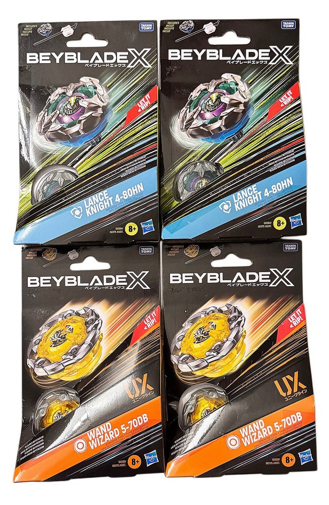 Hasbro Beyblade X Claw Leon 5-60P – Lance Knight 4-80HN – Sword Dran 1-60A 4pack