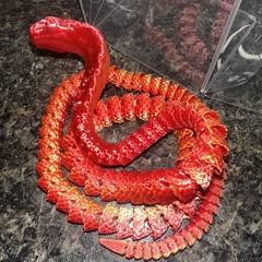 3D Printed King Cobra Snake 19.6″ Flexible Full Articulated Cobra Fidget Toy