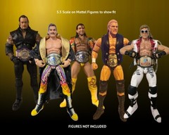 WWF ELITE SCALE Lot Of 4 Hand Made Wrestling Figure Belts 5.5 Inches Long