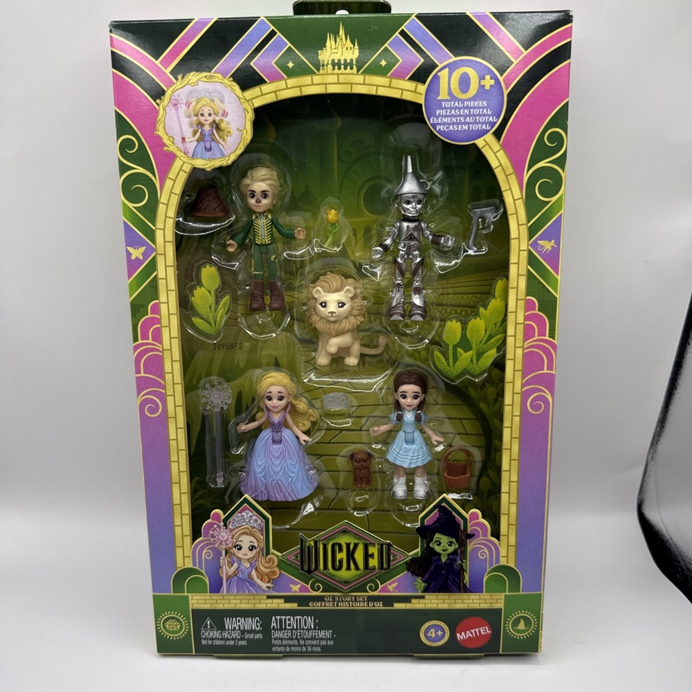 Wicked 2025 Mattel Oz Story Set figure Playset Small Doll Oz Set 5 Pc Dorothy