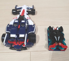 Metal Cardbot S FLASHVECTOR Flash Vector Transforming Robot F1 Formula Car