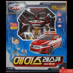 Hello Carbot Santafe Ace Rescue All Star Fire Truck Transformer Robot Led Sound