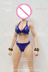 YM507 1/6 Big Bust Slender Waist Muscular Female Body Pale+Details 12” Figure