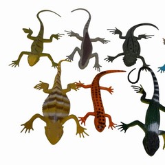 Guaishou Artificial Model Reptile Lizard Animal 12 Piece Set, Multi Color