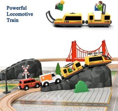 72Pc Wooden Train Tracks Lot Railway Pieces Set Play for Thomas the Train Brio