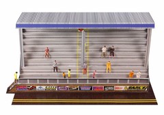 1/64 Slot Car Modern Bleachers Photo Real Fits Aurora AFX HotWheels race track.