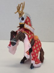 Papo Medieval Knight Action Figure Fantasy Cavalry Horse Stag Deer Red Gold