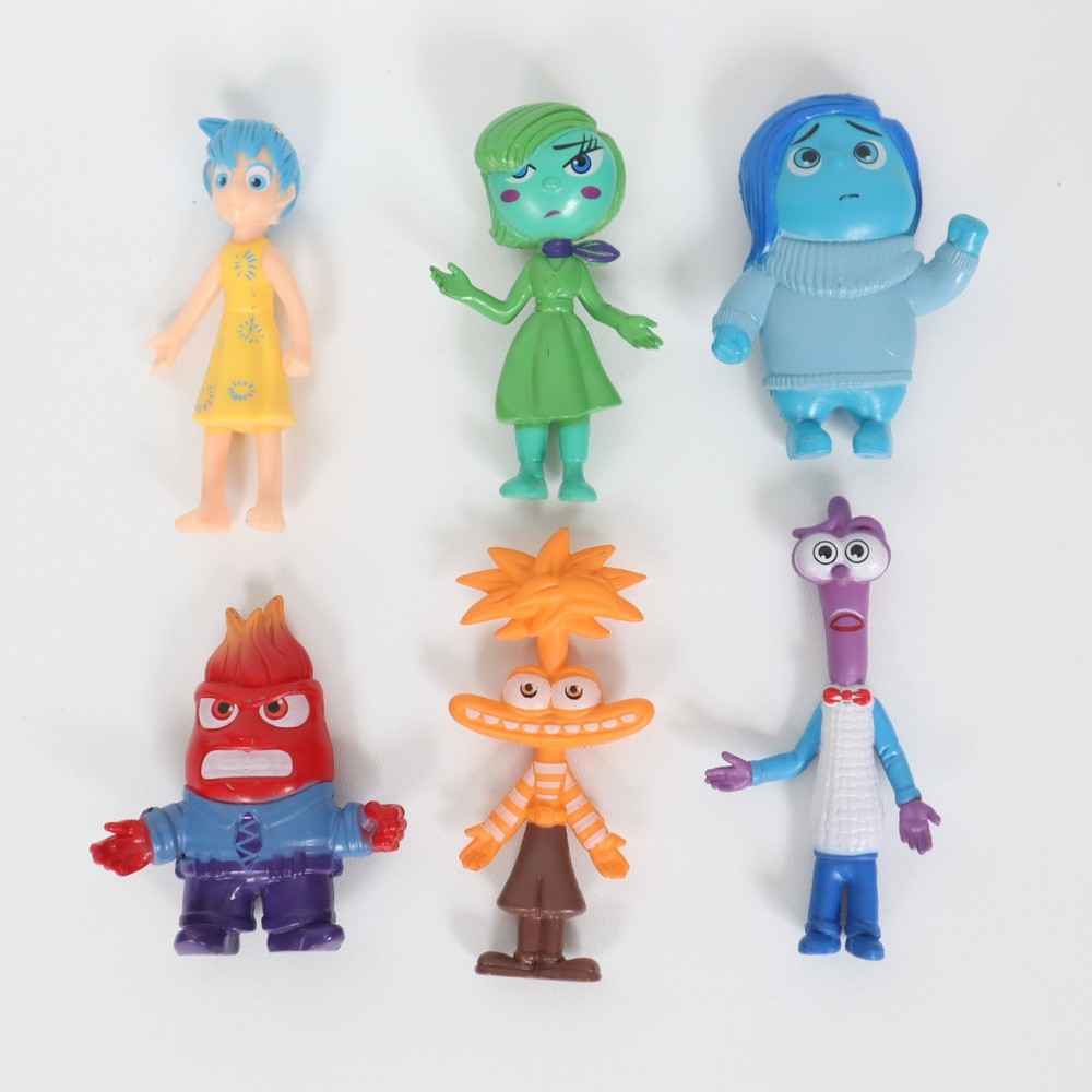 Disney Pixar Inside Out 2 Figure Set Joy Sadness Anger Disgust Fear Anxiety