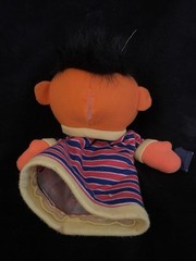 Vintage Sesame Street Ernie Plush Hand Puppet Doll Toy by Applause