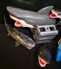 Animal Planet Shark Submarine Adventure Playset Lot Extra Sharks & Diver & Cage